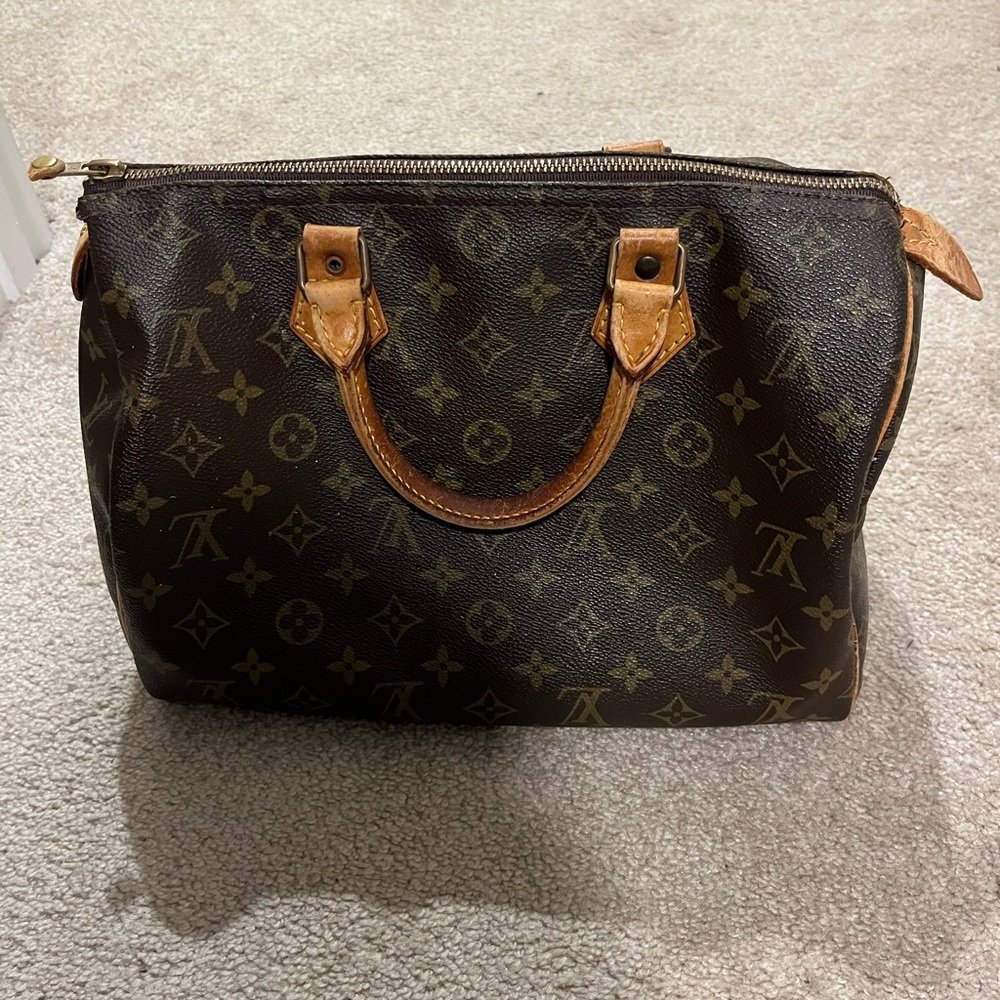 Louis Vuitton Speedy 30 Brown Leather Satchel